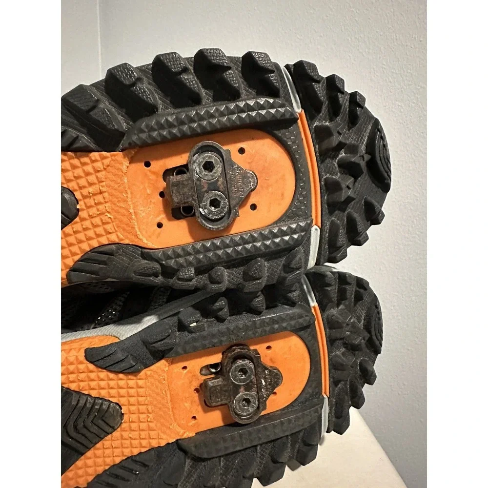 Pearl Izumi Drift 5787 Men's Size 40 Gray Orange Black Hook & Loop Cycling Shoes